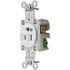 Hubbell Wiring Device-Kellems HBL8210W Straight Blade Single Receptacle: NEMA 5-15R, 15 Amps, Grounded