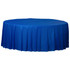 AMSCAN 77017.105  77017 Solid Round Plastic Table Covers, 84in, Bright Royal Blue, Pack Of 6 Covers