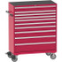 LISTA TSMS1225-1027NR Steel Tool Roller Cabinet: 10 Drawers
