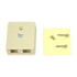 BELKIN, INC. Belkin F4E485  Keystone Surface Mount Box - Surface mount box - ivory - 2 ports