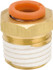 SMC PNEUMATICS KQ2H13-37AS Push-to-Connect Tube Fitting: Connector, 1/2" Thread, 1/2" OD
