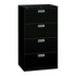 HNI CORPORATION HON 674LP  600 30inW x 19-1/4inD Lateral 4-Drawer File Cabinet With Lock, Black
