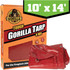 Gorilla 97033 Tarps & Dust Covers; Material: Polyethylene ; Shape: Rectangle ; Length (Feet): 14 ; Width (Feet): 10 ; Width (Inch): 120in ; Grommet: Yes