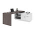 BESTAR INC. 115420-000047 Bestar Equinox 72inW L-Shaped Corner Desk, Bark Gray/White