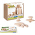 Let little ones learn while playing with the Guidecraft Wood Stackers 30-Piece River Stones Kit. This set comes with 20 river stones made of durable wood and 10 cards that help inspire creativity.  Different sizes to help kids learn weight, gravity and more.  Made of wood for heft.  Comes with 20 river stones and 10 inspiration cards to help encourage creativity.