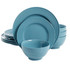 GIBSON OVERSEAS INC. 99599932M Gibson Home Plaza Cafe 12-Piece Dinnerware Set, Turquoise