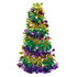 AMSCAN CO INC 242516 Amscan Mardi Gras Tinsel Trees, 10in, Multicolor, Pack Of 6 Trees