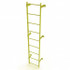 TRI-ARC WLFS0109-Y Steel Wall Mounted Ladder: 8" High, 9 Steps, 350 lb Capacity