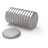 UBRANDS, LLC U Brands 2911U0012  High Energy Brushed Metal Magnets - 1.3in Diameter - Round - Durable - 1 / Pack - Brushed Metal