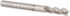 SGS 34728 Square End Mill: 1/8'' Dia, 3/8'' LOC, 1/8'' Shank Dia, 1-1/2'' OAL, 3 Flutes, Solid Carbide