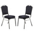 OKLAHOMA SOUND CORPORATION 9364-SV/2 National Public Seating 9300 Series Deluxe Upholstered Banquet Chairs, Diamond Navy/Silvervein, Pack Of 2 Chairs