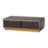 WHOLESALE INTERIORS, INC. Baxton Studio 2721-12137  Cormac Mid-Century Modern Transitional Coffee Table, 12-1/4inH x 41-5/16inW x 21-3/4inD, Dark Brown/Gold