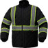 GSS Safety 8009-LG Rain Jacket: Size L, Black, Polyester
