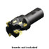 Kennametal 2528269 2" Cut Diam, 1.691" Max Depth, 1-1/4" Shank Diam, Weldon Shank, 4.53" OAL, Indexable Square-Shoulder End Mill