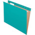 Pendaflex PFX81616 Hanging File Folder: Letter, Aqua, 25/Pack