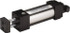 Norgren NB04A-N07-AACM0 Double Acting Rodless Air Cylinder: 1-1/8" Bore, 4" Stroke, 150 psi Max, 1/8 NPT Port, Clevis Mount