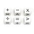 Ideal for individual play, small group interactions or as classroom instruction, the Koplow Games Operators Dice help students learn basic math operations in an engaging way. The opaque dice are decorated with operator symbols, so students can learn through play.  Each set includes 6 opaque operator dice.  Provides an engaging, hands-on way to help students learn basic math operation.  Each 5/8in die is crafted from plastic for rugged durability.  Adorned with symbols for addition, subtraction, multiplication, division, greater than, less than and equal to.