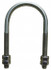 Empire 137SS0100 Round U-Bolt: Without Mount Plate, 1/4-20 UNC, 2-3/8" Thread Length, for 1" Pipe, Stainless Steel