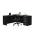 BESTAR INC. 110885-32 Bestar Pro-Concept Plus 72inW L-Shaped Corner Desk With Pedestal, Deep Gray/Black