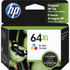 HP INC. HP N9J91AN  64XL Tri-Color High-Yield Ink Cartridge, N9J91AN