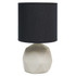 ALL THE RAGES INC Simple Designs LT2060-BLK  Geometric Concrete Lamp, 10-5/8inH, Black Shade/Gray Base