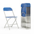 FLASH FURNITURE 6LEL3BLUE  Hercules Series Plastic Folding Chairs, Blue, Set Of 6 Chairs