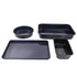GIBSON OVERSEAS INC. Oster 995116978M  4-Piece Non-Stick Carbon Steel Bakeware Set, Dark Blue/Black