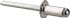 Marson 70347 Open End Blind Rivet: Button Head, Aluminum Body, Steel Mandrel