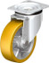 Blickle 265777 Swivel Top Plate Caster: Polyurethane-Elastomer Blickle Extrathane, 5" Wheel Dia, 1-9/16" Wheel Width, 770 lb Capacity, 6-7/64" OAH