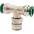 Parker -12558-1 Push-To-Connect Tube to Male & Tube to Male NPT Tube Fitting: Swivel Male Branch Tee, 3/8" Thread, 3/8" OD