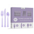 AMSCAN 8016.04  8016 Solid Heavyweight Plastic Cutlery Assortments, Lavender, 80 Pieces Per Pack, Set Of 2 Packs