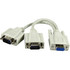 QVS, INC. CC317Y QVS Serial DB9 Female to DB9 Male & Male Splitter Cable - 8in DB-9 Data Transfer Cable for Printer, Keyboard/Mouse, PDA, Camera - First End: 1 x 9-pin DB-9 RS-232 Serial - Female - Second End: 2 x 9-pin DB-9 RS-232 Serial - Male - Sp