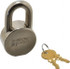 American Lock AH10KA-E334 Padlock: Steel, Keyed Alike, 2" Wide, Satin Chrome & Triple-Plated