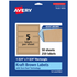 AVERY PRODUCTS CORPORATION 94232-KMP50 Avery Kraft Permanent Labels With Sure Feed, 94232-KMP50, Rectangle, 1-3/4in x 7-3/4in, Brown, Pack Of 250