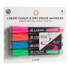 UBRANDS, LLC U Brands 3368T06-24  Liquid Chalk Markers, Bullet Tip, Black Barrel, Assorted Ink, Pack Of 4 Markers