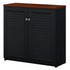 BUSH INDUSTRIES INC. WC53996-03 Bush Furniture Fairview Small Storage Cabinet With Doors, Antique Black/Hansen Cherry, Standard Delivery
