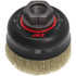 JAZ USA 63032 Cup Brushes; Brush Diameter (Decimal Inch): 3-1/2 ; Brush Type: Crimped ; Fill Material: Stainless Steel ; Arbor Type: Threaded Arbor ; Arbor Hole Thread Size: 5/8-11 ; Grade: Medium