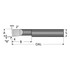 Scientific Cutting Tools B1601000RA Corner Radius Boring Bar: 0.16" Min Bore, 1" Max Depth, Right Hand Cut, Submicron Solid Carbide