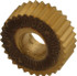 Dorian Tool 73310124504 Standard Knurl Wheel: 1/2" Dia, 90 ° Tooth Angle, 20 TPI, Straight, High Speed Steel