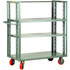 Little Giant. DETO3A-2448-6PY Carts; Cart Type: 2-Sided Adjustable Shelf Truck ; Caster Type: 2 Rigid; 2 Swivel ; Brake Type: No Brake ; Width (Inch): 24 ; Assembly: Comes Assembled ; Material: Steel