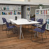 FLASH FURNITURE 5RUT188NY  HERCULES Series Ultra-Compact Stack Chairs, Blue, Set Of 5 Chairs