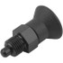 KIPP K0631.5410 M20x1.5, 15mm Thread Length, 10mm Plunger Diam, Hardened Locking Pin Knob Handle Indexing Plunger