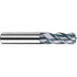 Fraisa P5944432 Ball End Mill: 3/8" Dia, 1" LOC, 4 Flute, Solid Carbide