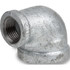 USA Industrials ZUSA-PF-20792 Galvanized Pipe Fittings; Fitting Type: Reducing Elbow ; Fitting Size: 1-1/2 x 3/4 ; Material: Galvanized Iron ; Fitting Shape: 900 Elbow ; Thread Standard: NPT ; Liquid and Gas Pressure Rating (psi): 150