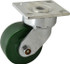 Albion 18XI04201S Swivel Top Plate Caster: Polyurethane, 4" Wheel Dia, 2" Wheel Width, 1,000 lb Capacity, 5-5/8" OAH