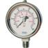 Wika 50232312 Pressure Gauge: 2-1/2" Dial, 0 to 400 psi, 1/4" Thread, BSPP, Lower Mount