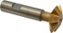 Whitney Tool Co. 35107 Double Angle Milling Cutter: 60 &deg;, 1-1/2" Cut Dia, 1/2" Cut Width, 5/8" Shank Dia, Carbide Tipped