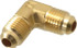 Parker 155F-4 Brass Flared Tube Union: 1/4" Tube OD, 7/16-20 Thread, 45 ° Flared Angle