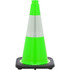 Xpose Safety LTC18-6-1-X Cone with Base: Polyvinylchloride, 18" OAH, Green