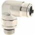 Norgren 102471028 Push-To-Connect Tube to Male & Tube to Male BSPP Tube Fitting: 90 ° Swivel Elbow Adapter, 1/4" Thread